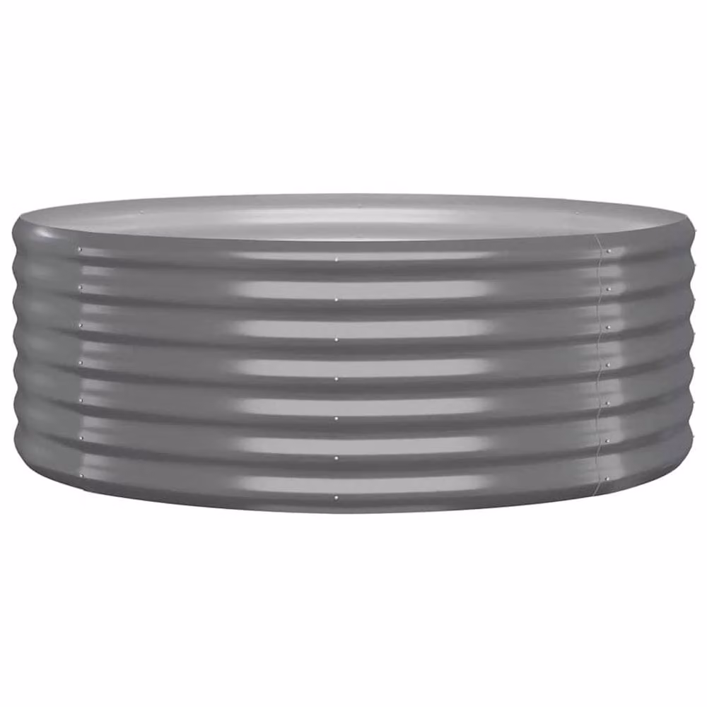 Berkfield Home Garden Grey Steel Raised Bed, W/D/H: 100 x 100 x 36 cm – 2