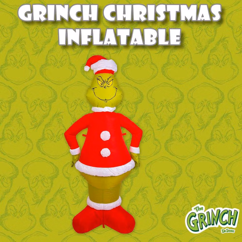VFM e-Store Grinch Christmas Inflatable Outdoor Decoration, Green, H 150 cm x W 75 cm – 3