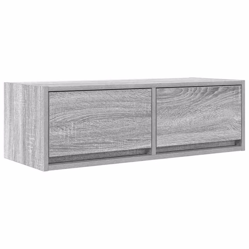 Berkfield Home Modern Grey Sonoma TV Cabinet, W: 80 cm, D: 31 cm, H: 25.5 cm – 2