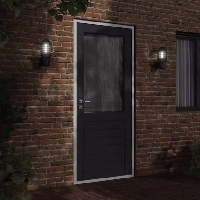 Berkfield Home Black Stainless Steel Outdoor Wall Light – 1
