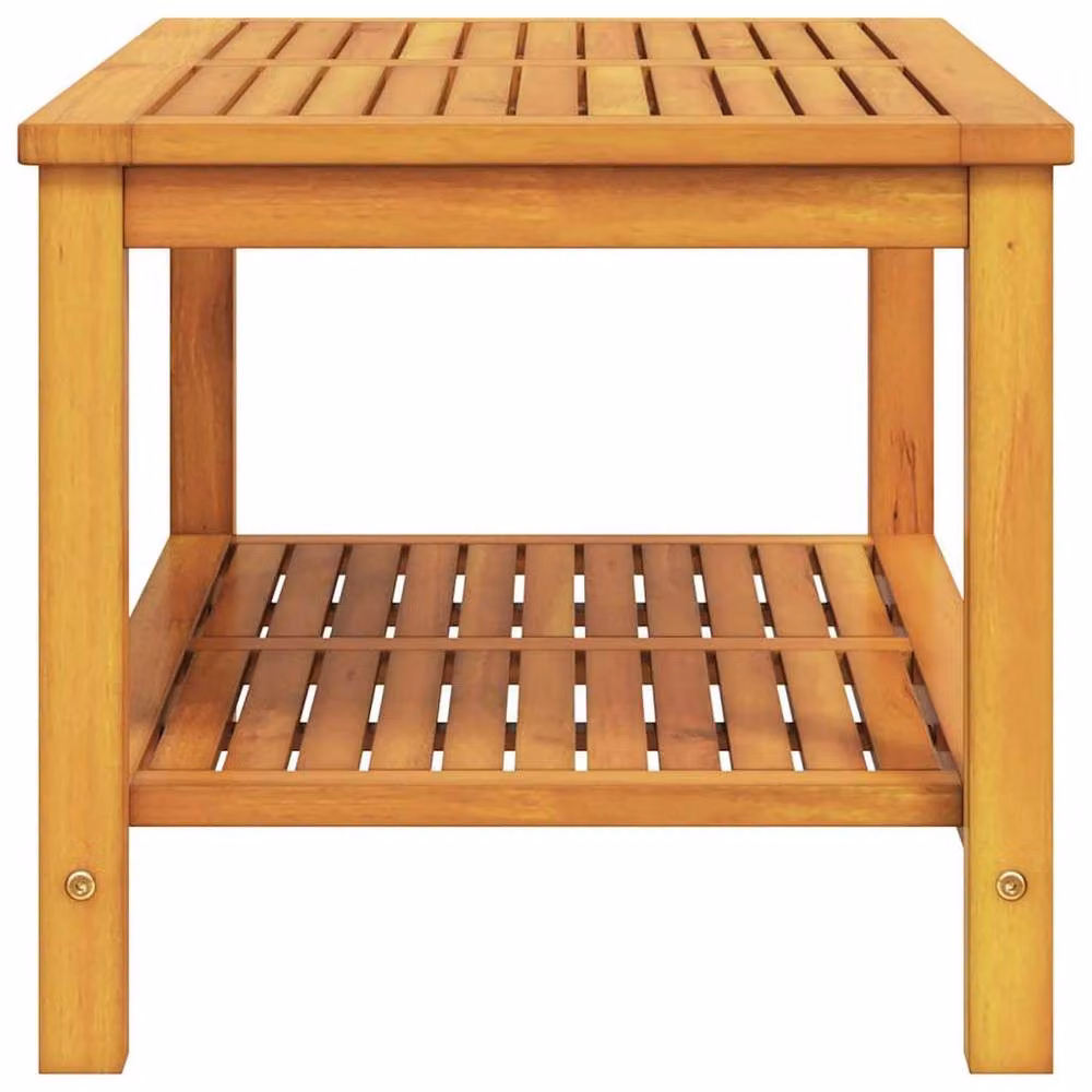 Berkfield Home Modern Rectangular Coffee Table in Brown Solid Acacia Wood, W/D/H: 110 x 55 x 45 cm – 3