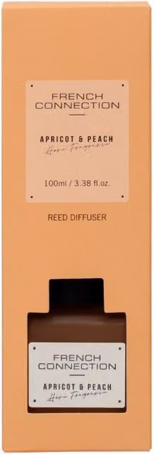 French Connection Apricot and Peach Fruity Reed Diffuser, 100 ml, Orange