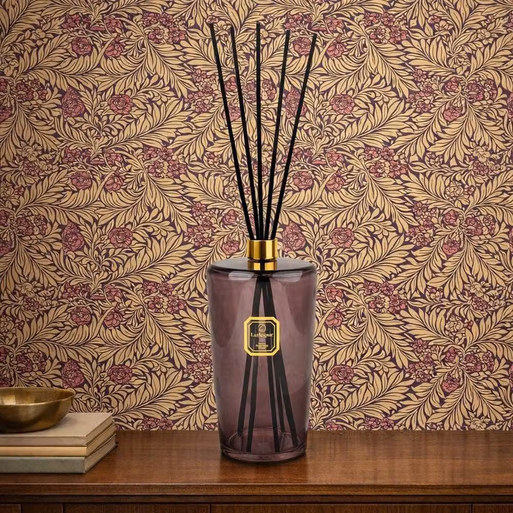 Candlelight Larkspur Scent Reed Diffuser, 1000ml, Plum with Purple, Gold and Black Accents – 3