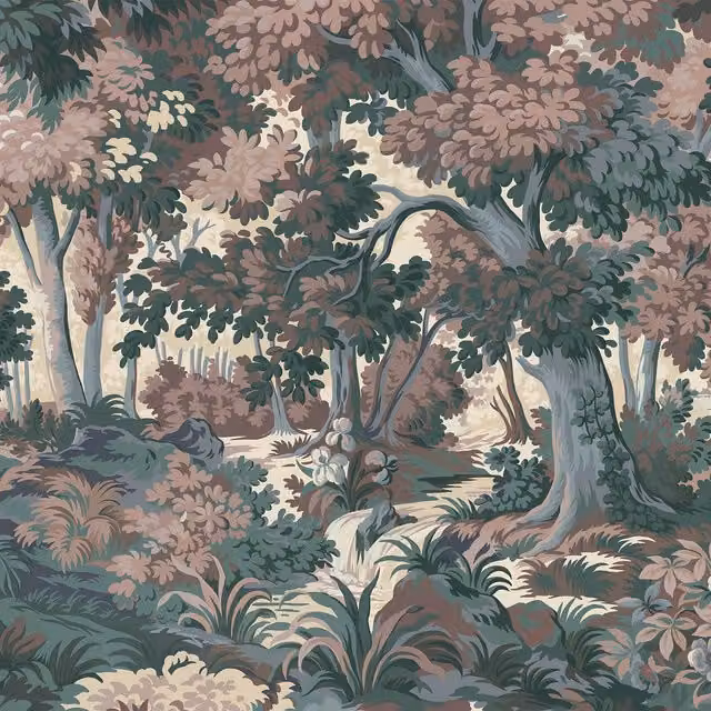 House of Hackney Arborea Tourmaline Multicolour Floral Art Nouveau Wallpaper Roll