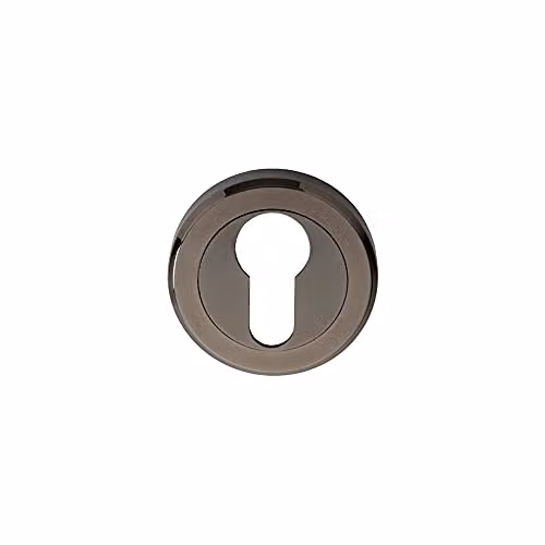 Loops 50mm Euro Profile Round Escutcheon with Bevelled Edge and Concealed Fix in Black Nickel – 2