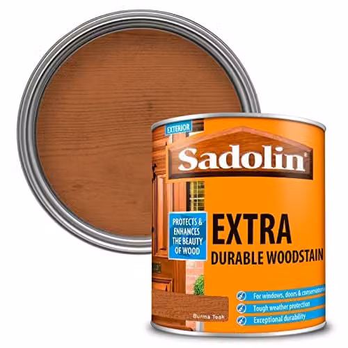 Sadolin Extra Durable Woodstain in Burma Teak, Brown, 1L