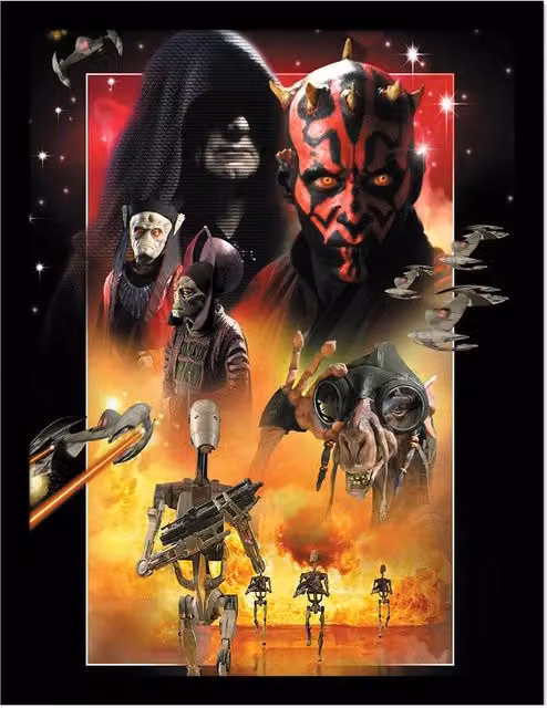 Star Wars Episode I Villains Multicolour Paper Poster