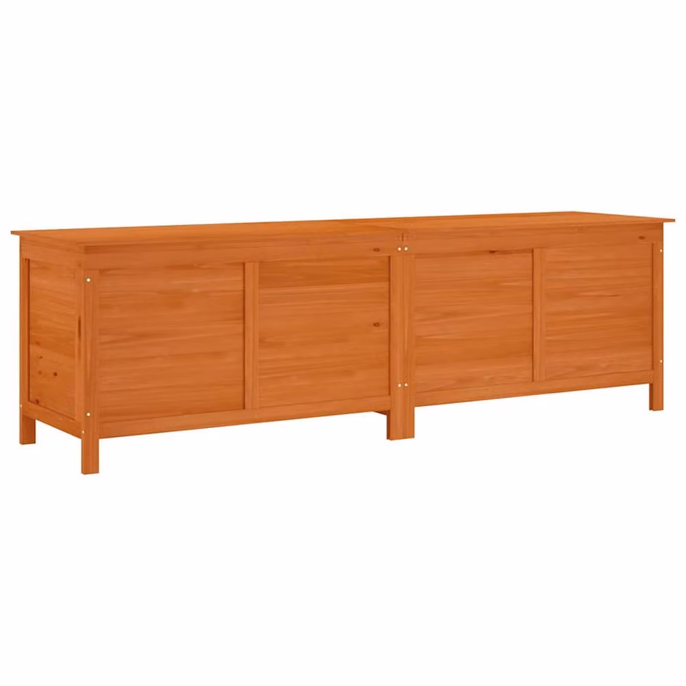 Berkfield Home Garden Storage Box in Brown Solid Wood, W/D/H: 198.5 x 50 x 56.5 cm – 3