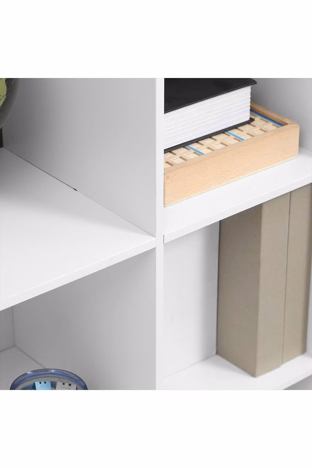 ERGOVEXA 3-tier 6-cube storage unit in white MDF particle board – 2