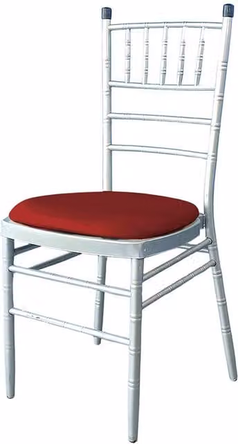 Neel Blue Pack of 10 Soft Spandex Dining Chair Pad Covers in Red
