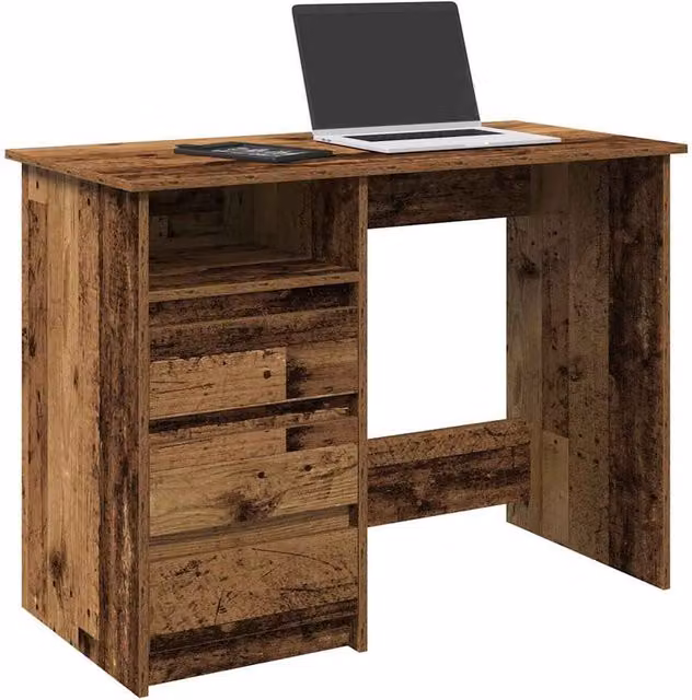 Berkfield Writing Desk in Brown Old Wood, W/D/H: 102 x 50 x 75 cm – 1