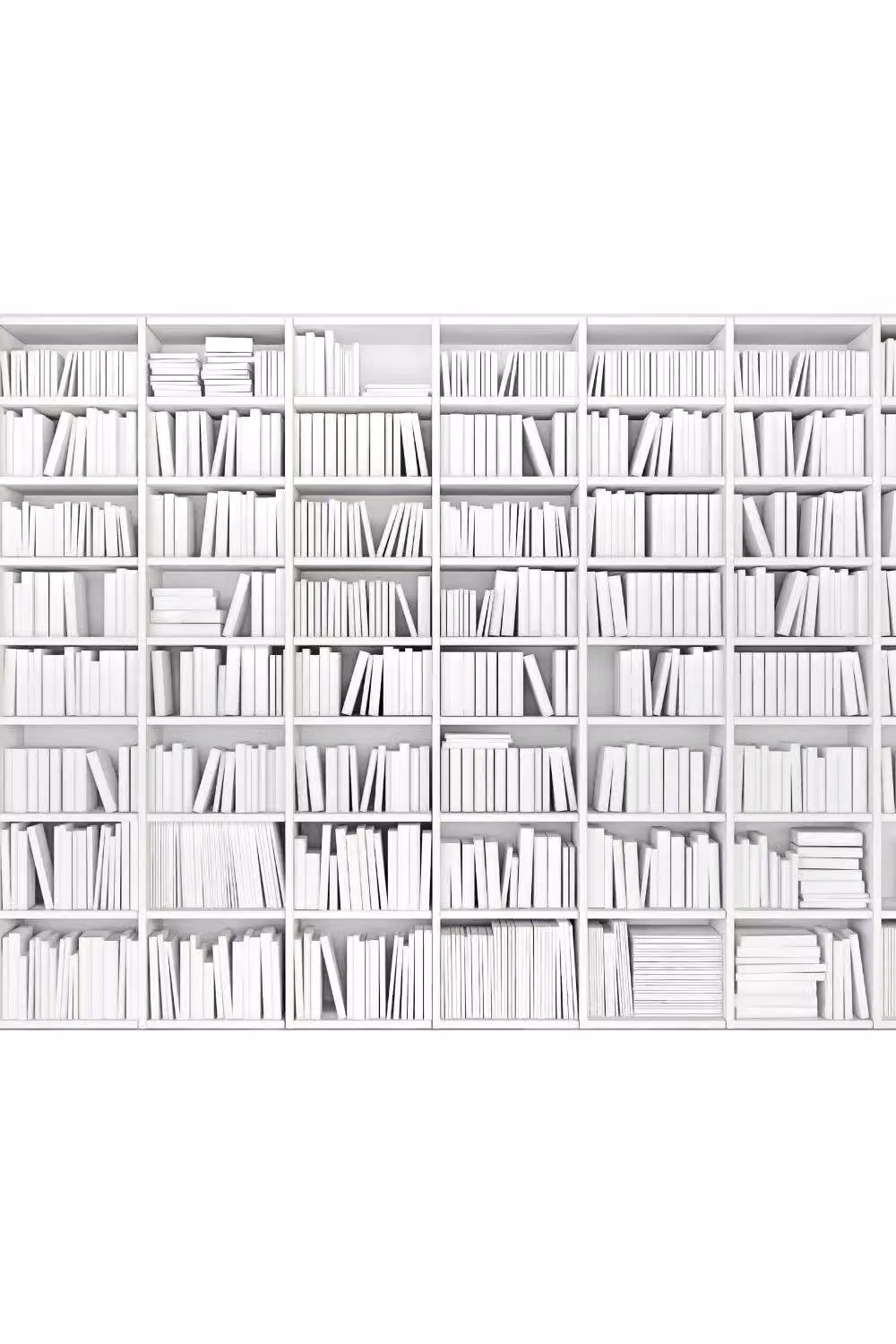 Origin Murals Library Wall Mural in White, W: 350 cm, H: 280 cm – 2