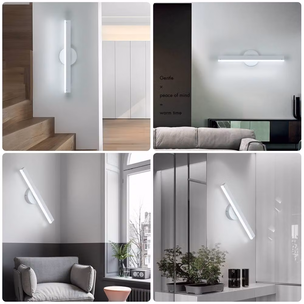 Pheashine Modern Rectangular LED Wall Lamp, White, 12W, 6500K Cool White – 3