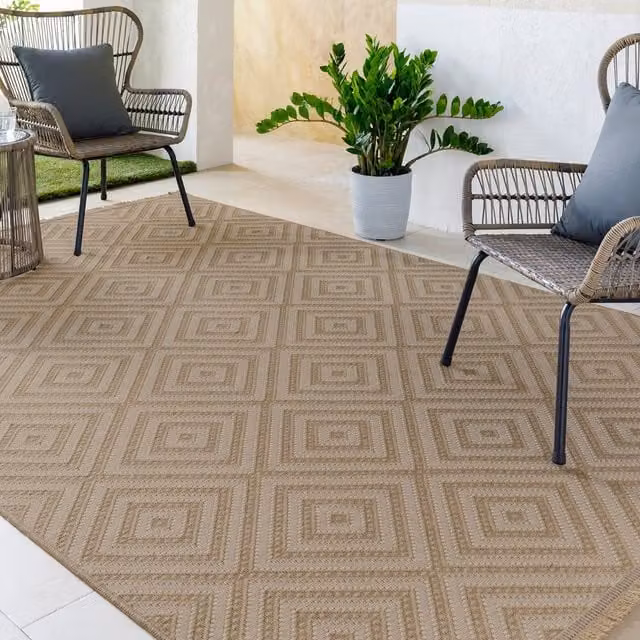Livabliss Modern Washable Jute Rug in Beige and Sand, W: 150 cm, L: 250 cm
