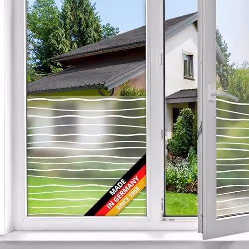 d-c-fix Privacy Window Film Waves Semi-Transparent Static Cling W: 45 cm, L: 1.5 m – 1