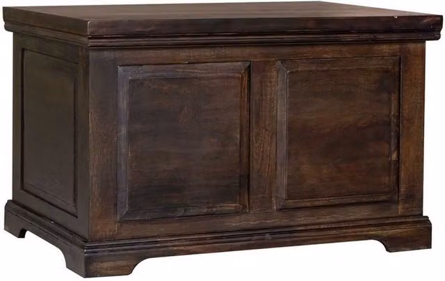 Jaipur Furniture Ltd Large Mango Wood Box in Brown, W: 80 cm, D: 50 cm, H: 50 cm