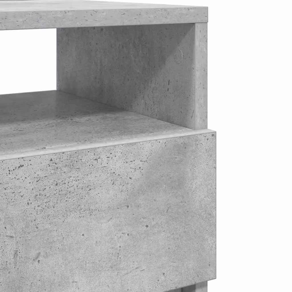 Berkfield Home Set of 2 Bedside Cabinets with 2 Drawers in Concrete Grey, W: 40 cm, D: 33 cm, H: 60 cm – 3
