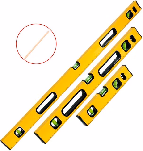 SPETLEK Magnetic 3 Piece Builders Spirit Level Set in Yellow