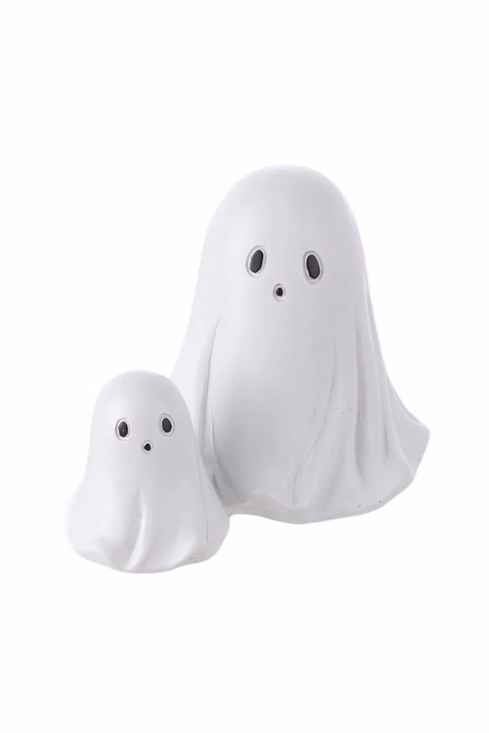 Living and Home Mini Halloween Ghost Duo Figurine White Resin Ornament – 4