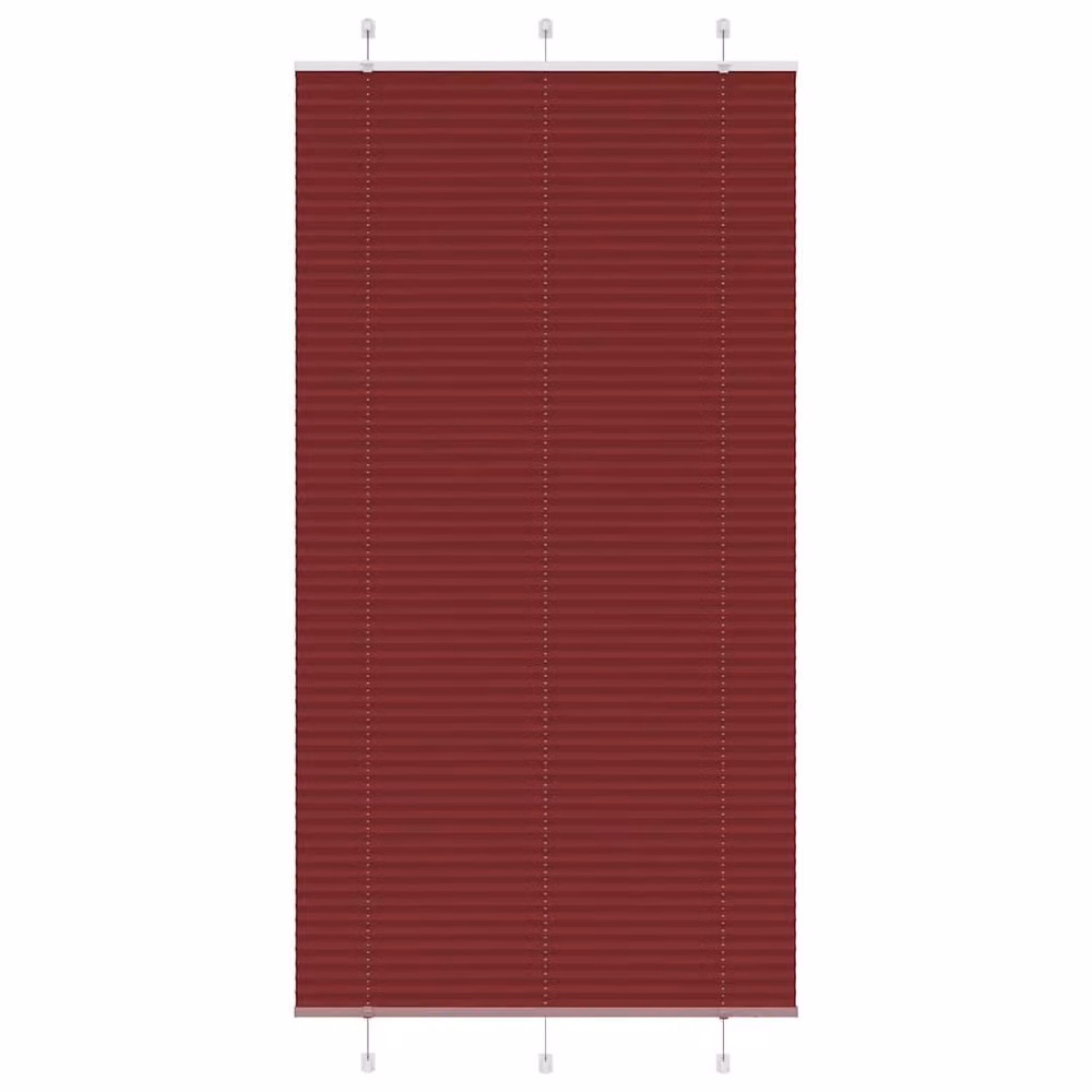 Berkfield Home Single Pleat Corded Blind in Bordeaux Red, W: 110 cm, H: 200 cm, Polyester – 2