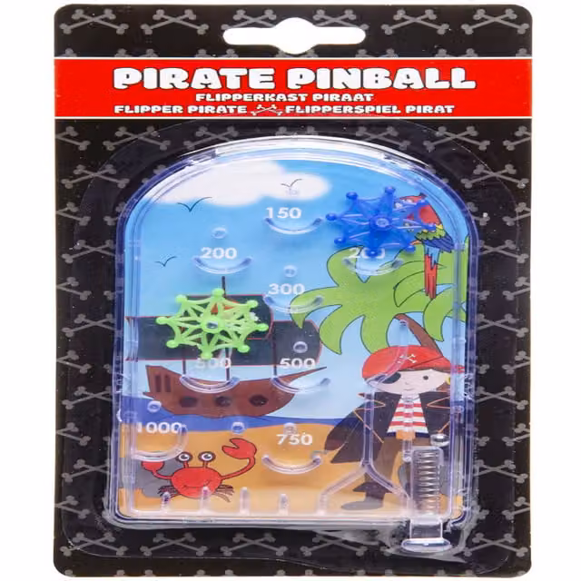 LG-Imports Pack of 12 White Pirate Pinball Travel Dexterity Games