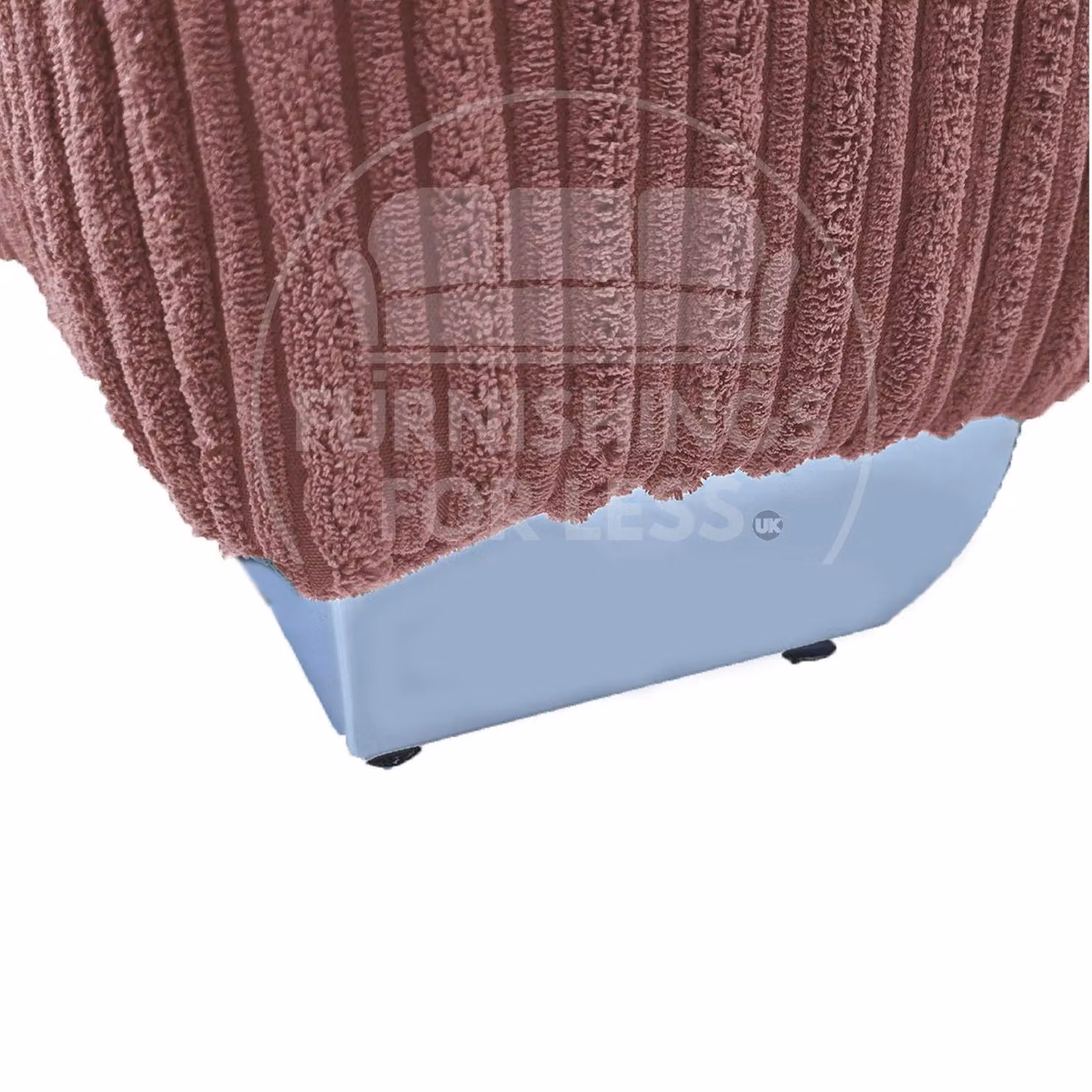 Furnishings For Less UK Bishop U-Shaped 5 Seater Large Sofa in Pink, Soft Jumbo Cord Fabric with Matching Ottoman and Scatter Cushions – 4