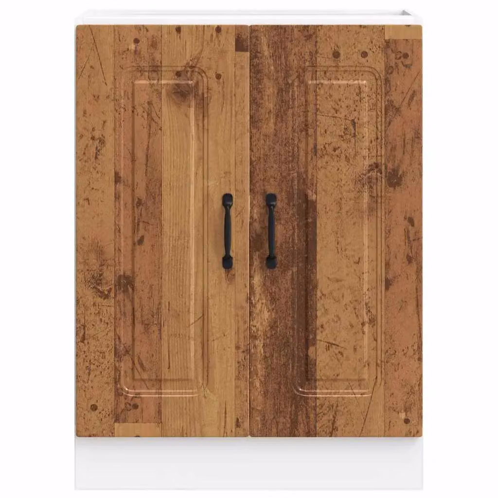 Berkfield Home Kalmar Sink Base Cabinet in Old Wood Brown, W/D/H: 60 x 46 x 81.5 cm – 2