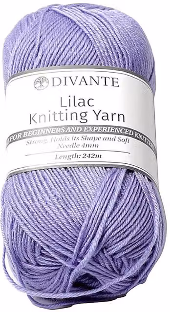 Divante Basic Knitting Yarn in Lilac Purple for Adults