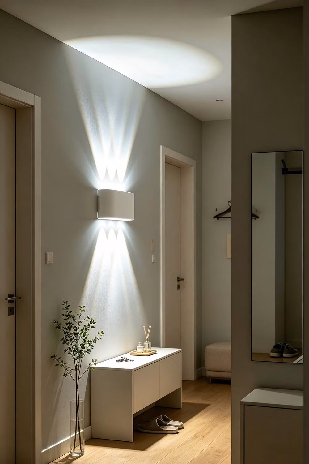 Living and Home 6W Warm White LED Up and Down Wall Light in White – 2
