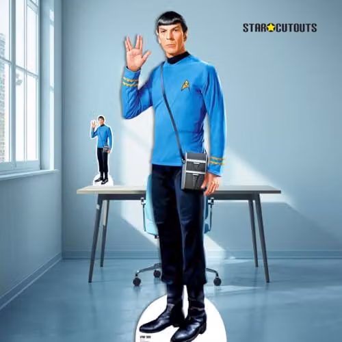 Star Cutouts Spock Cardboard Cut Out, Multicolour, Height: 184 cm – 2