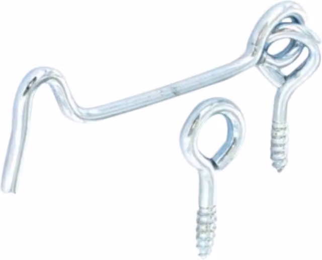 Securit Galvanised Zinc Screw Hook Set in Silver (Pack of 3)