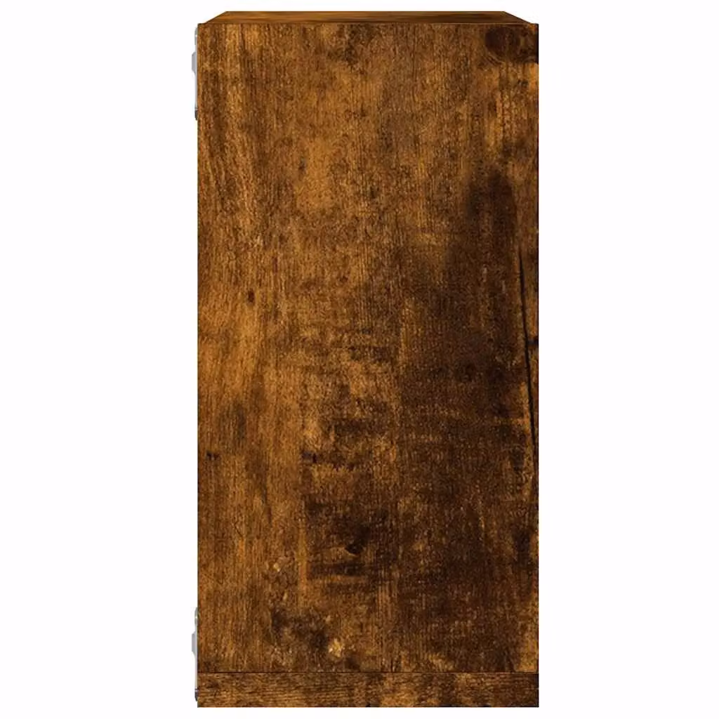 Berkfield Home Wall Mounted Cube Shelves, 2 Pack, Smoked Oak Brown, W/D/H: 30 x 15 x 30 cm – 5