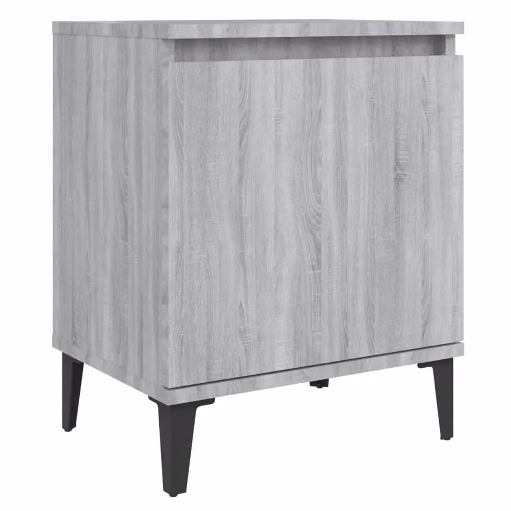 Berkfield Home Bed Cabinet with Metal Legs in Grey Sonoma, W: 40 cm, D: 30 cm, H: 50 cm – 2