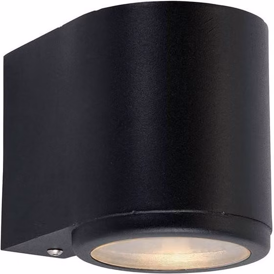 Netlighting Mandal Modern Black Outdoor Wall Light with Downlight, IP44, GU10 – 1