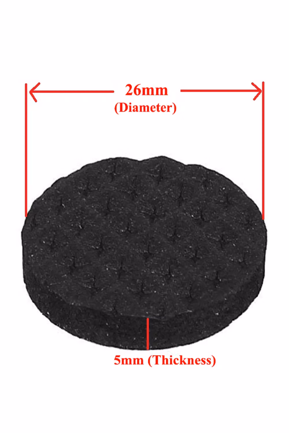 Neel Blue Black Round EVA Furniture Foam Pads for Table and Chair Legs, 26mm – 2