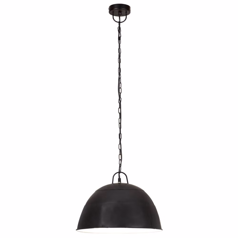 Berkfield Home Industrial Vintage Round Hanging Lamp in Black, Diameter: 41 cm, E27, 25 W – 2