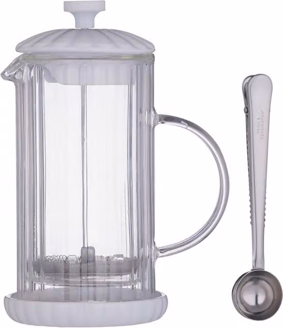 Price & Kensington Luxe Cafetiere French Press, 350ml, White