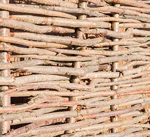 Primrose Premium Hazel Hurdle Woven Wattle Garden Fence Panel, Brown, W/H: 180 x 180 cm