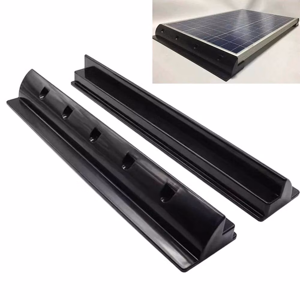SPETLEK Long Side Solar Panel Mounting Bracket Set Kit for Caravans in Black – 1