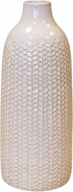 Four Candle Modern White Ceramic Round Tabletop Vase