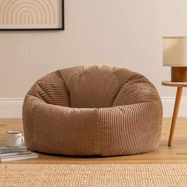 icon Kingston Corduroy Bean Bag in Brown – 1