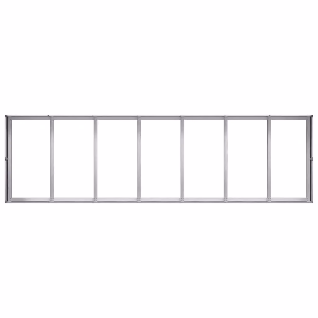 Berkfield Home Galvanised Steel Raised Bed Planter in Silver, W: 280 cm, D: 80 cm, H: 40 cm – 3