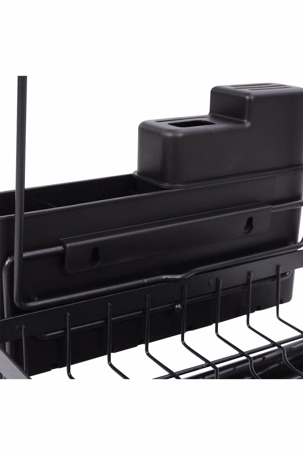 Garden Sanctuary 2 Tier Dish Drying Rack with Drip Tray and Cutlery Holder in Black – 5
