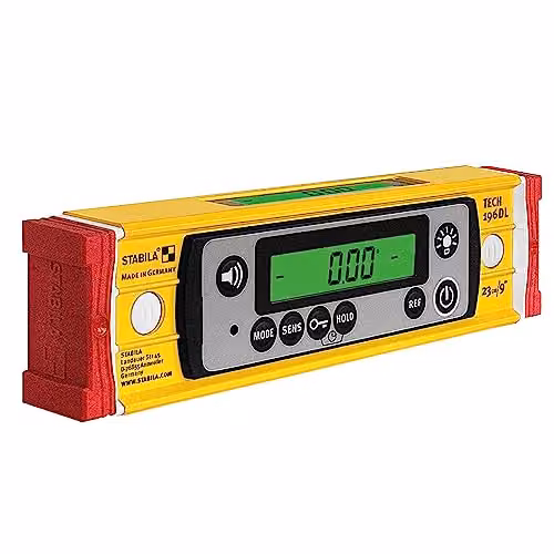 Stabila Tech 196 DL Digital Spirit Level, Yellow, W/D/H: 23 x 23 x 23 cm