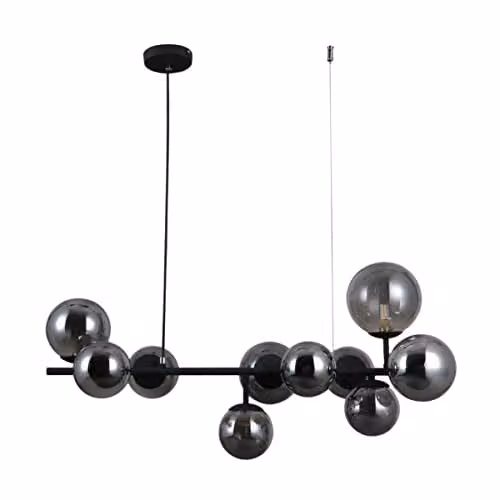 Netlighting Frontera Modern 10 Light Bar Pendant Ceiling Light G9 in Black or Brown – 1