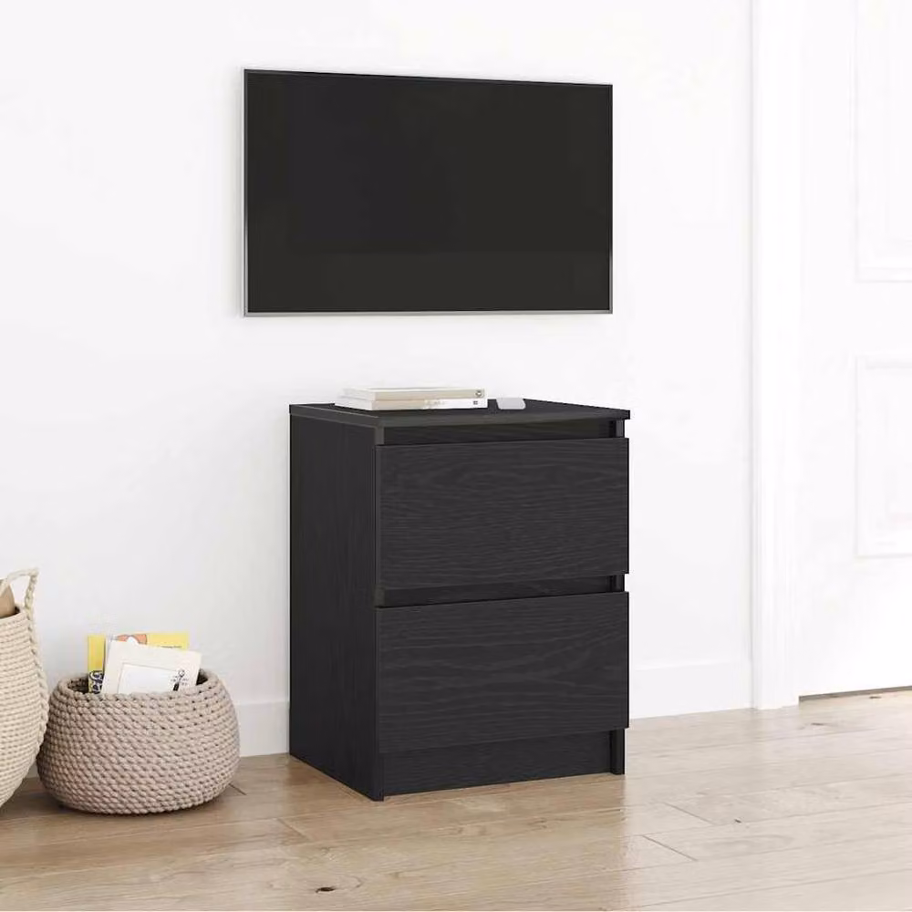 Berkfield Home Black Modern TV Cabinet in Matt MDF, W/D/H: 40 x 35 x 54 cm – 2