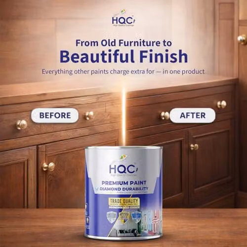 HQC Paints Leaf Brown Matt Water-Based Furniture and Wood Paint, 1 Litre – 5