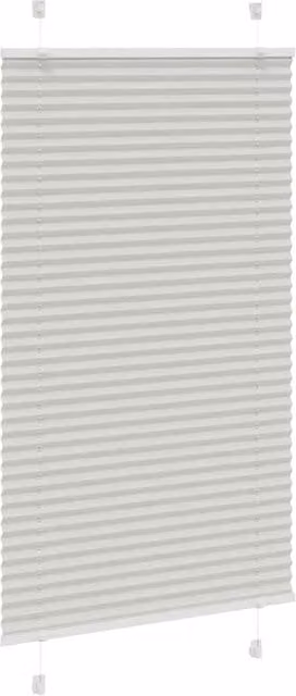 Berkfield Home Single Pleat Fabric Blind in Light Grey, W: 75 cm, H: 150 cm