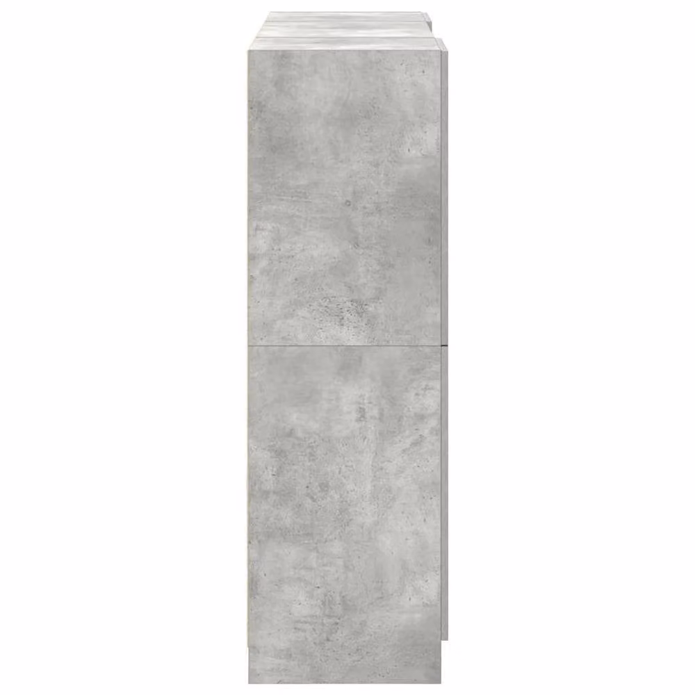 Berkfield Home 3 Piece Kitchen Cabinet Set in Concrete Grey Engineered Wood, W/D/H: 133 x 41.5 x 131.5 cm – 3