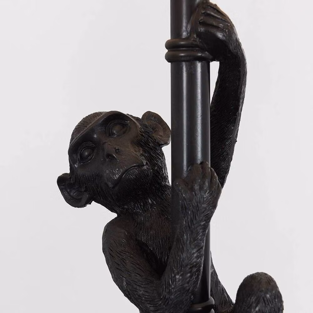 SPETLEK Modern Black and Silver Metal Floor Standing Monkey Hanging Lamp – 2